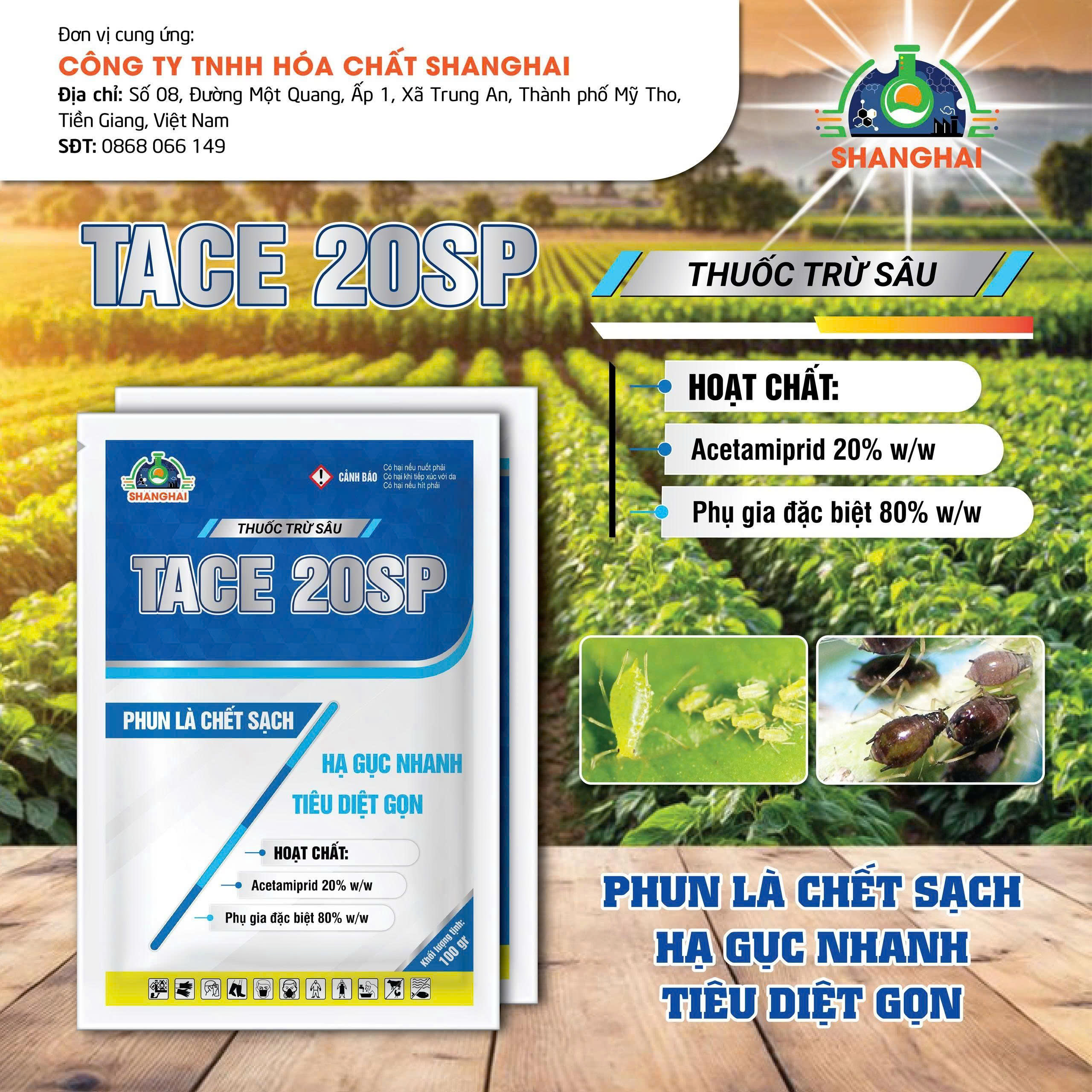 TACE 20SP (Acetamiprid 200g/kg)